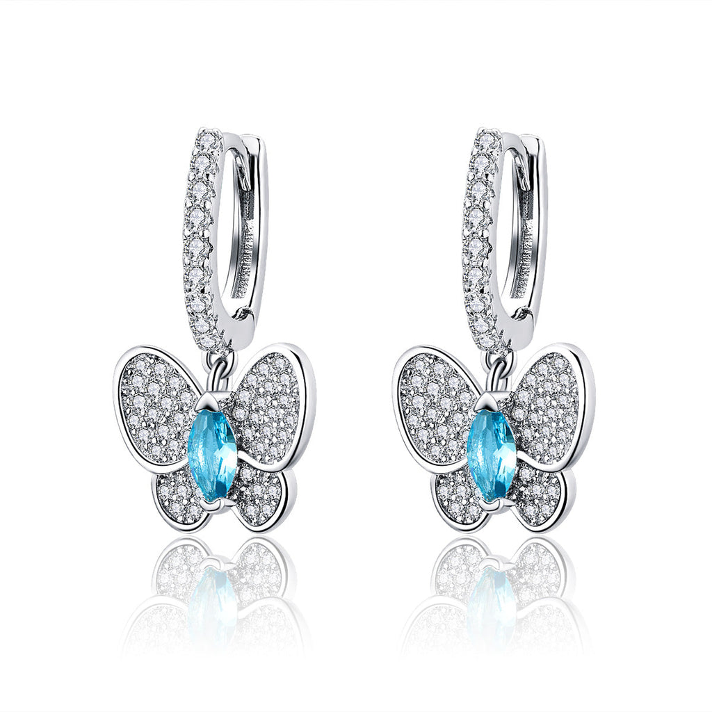 925 Sterling Silver Earrings with Pavé Setting CZ for Women
