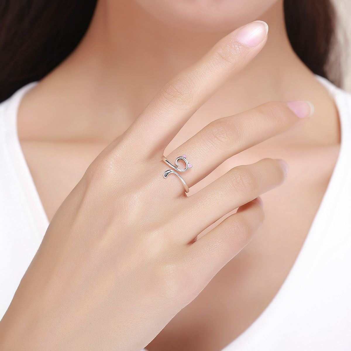 S925 Sterling Silver Adjustable Ring for Women