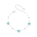 925 Sterling Silver Starfish Design Bracelet with Enamel Process