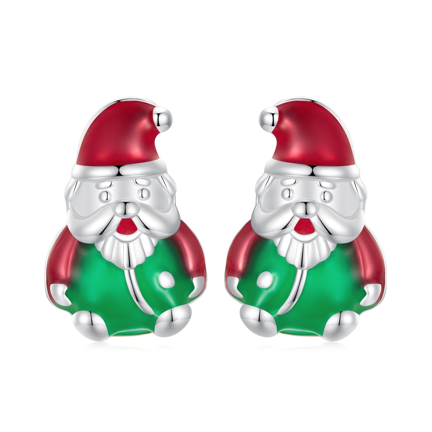 925 Sterling Silver 11*7mm Enamel Process Earrings