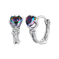 925 Sterling Silver Earrings with Transparent Glass for Women