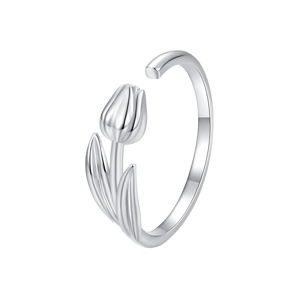 925 Sterling Silver Plated White Gold 0.18cm Rings for Women