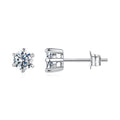 925 Sterling Silver 0.65 Carat Moissanite Earrings for Women