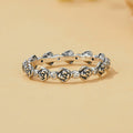 925 Sterling Silver Ring with Pavé Setting CZ - Size 6.0 - Oxidized Silver