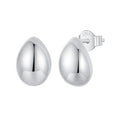 925 Sterling Silver Earrings 10x7mm with Oxidized Silver for Women