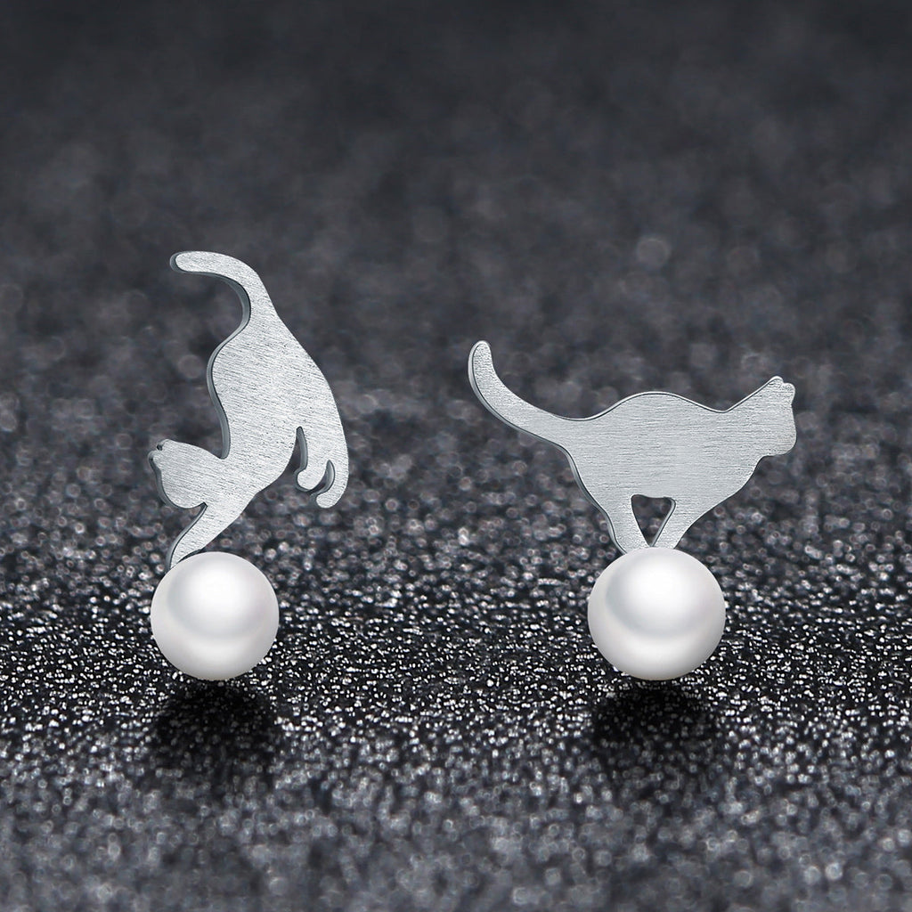 925 Sterling Silver Shell Pearl Earrings for Women