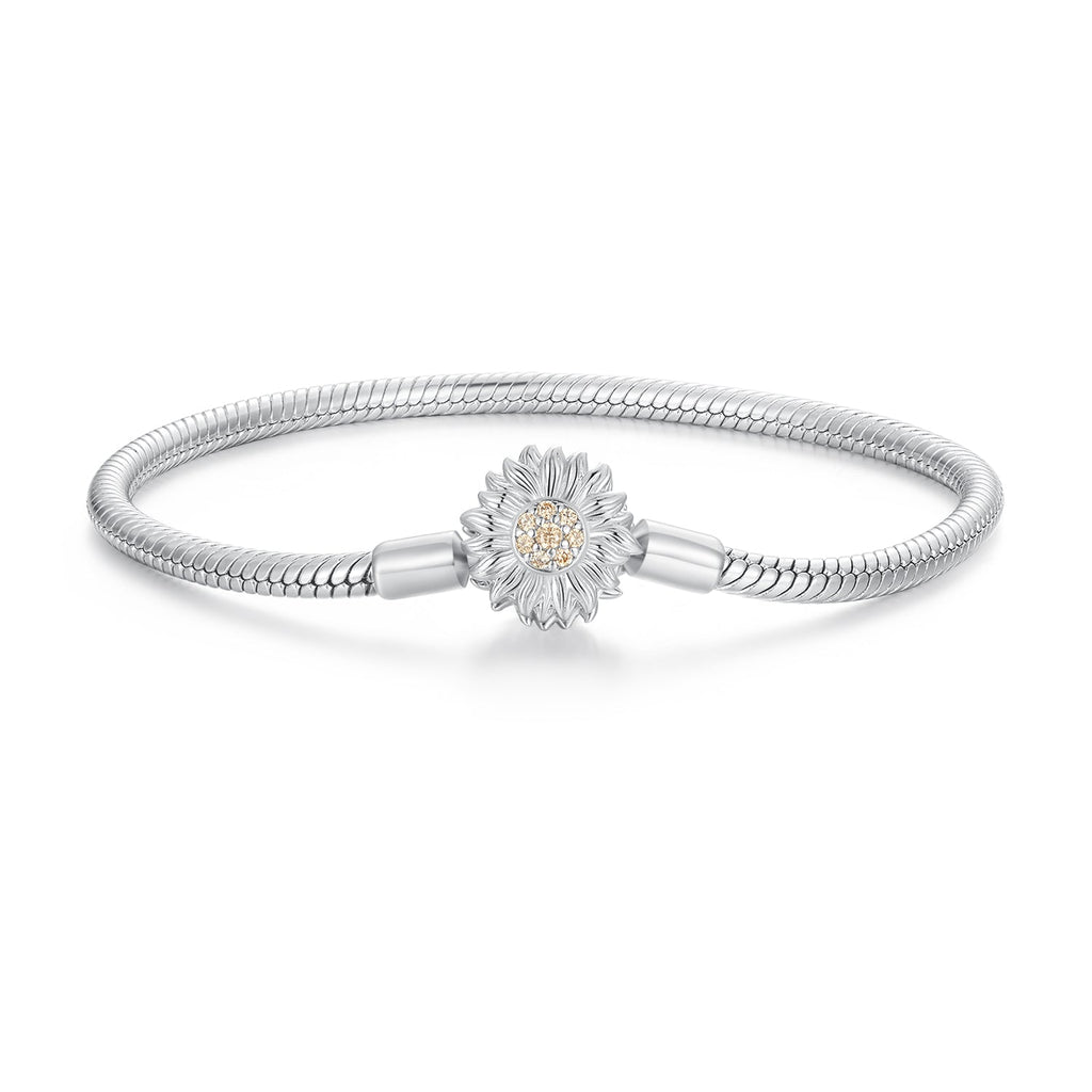925 Sterling Silver Pavé Setting CZ Bracelet for Women - 17.0 Size, 170mm Length, 3mm Chain Thickness