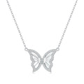 S925 Sterling Silver Plated Nacre & CZ Necklace, 40+5cm for Women