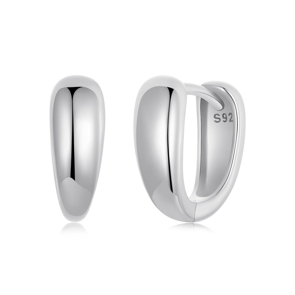 925 Sterling Silver Oxidized Earrings 12x5mm for Women