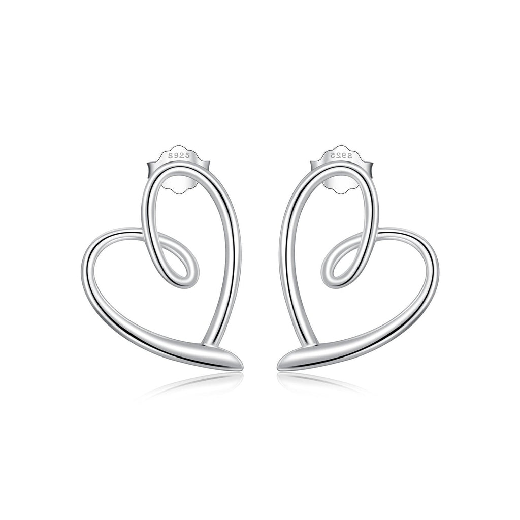 925 Sterling Silver Earrings for Women - 19x14mm, Platinum Plated