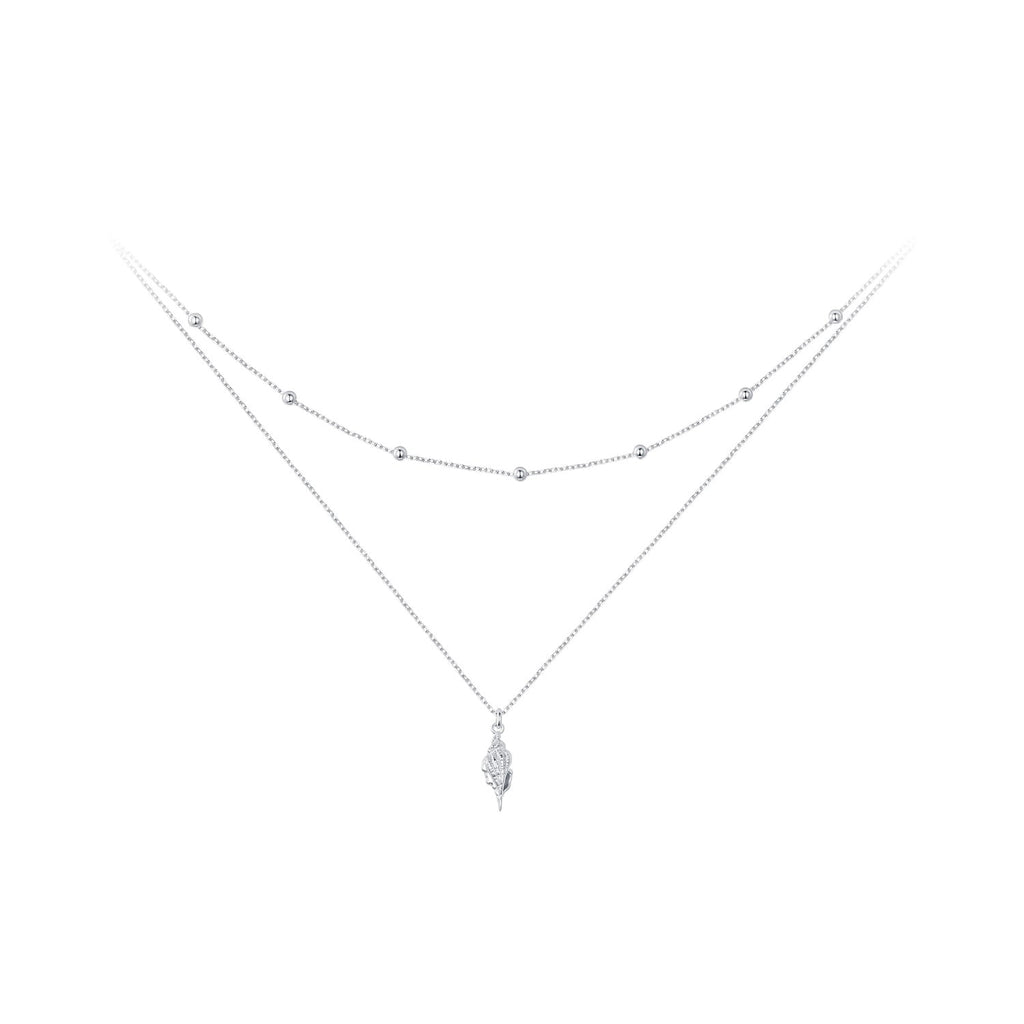 925 Sterling Silver Plated White Gold Adjustable Necklace