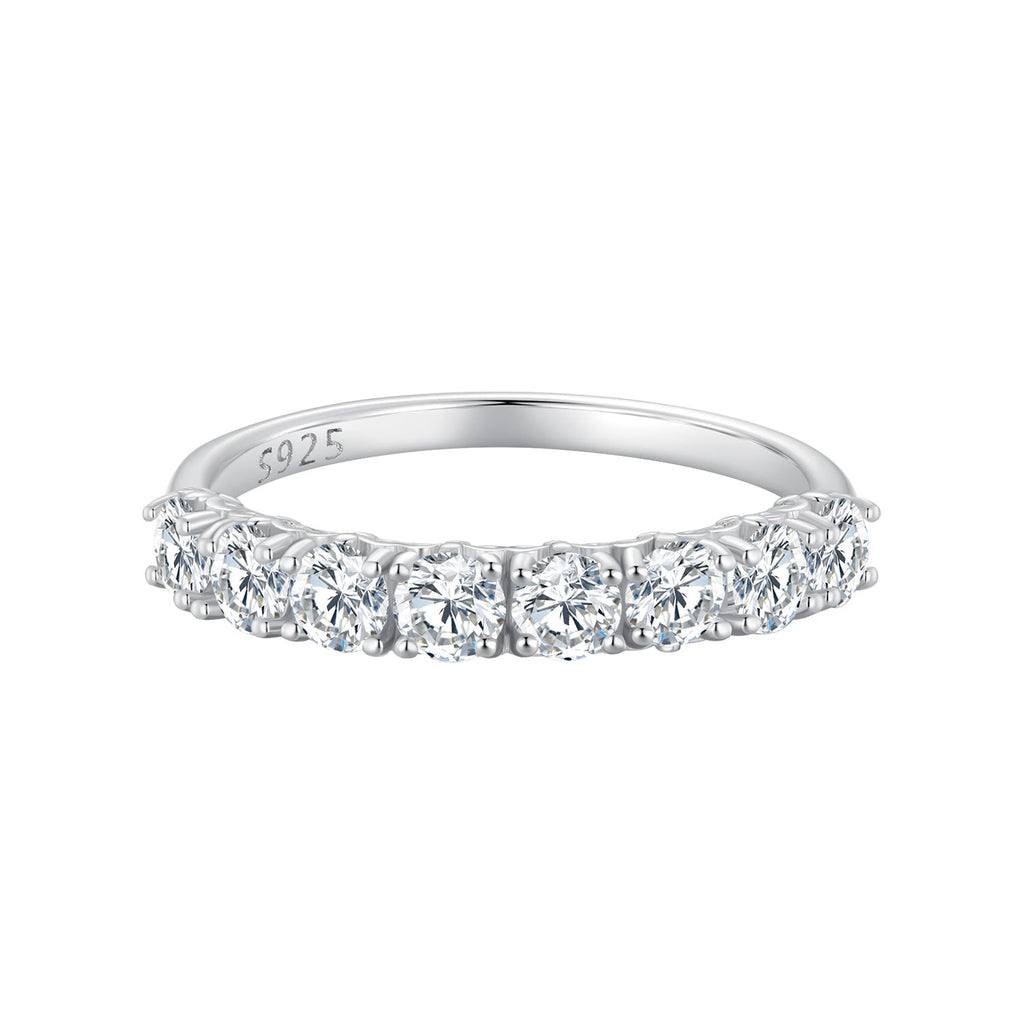 925 Sterling Silver Plated Moissanite Ring Size 5 for Women