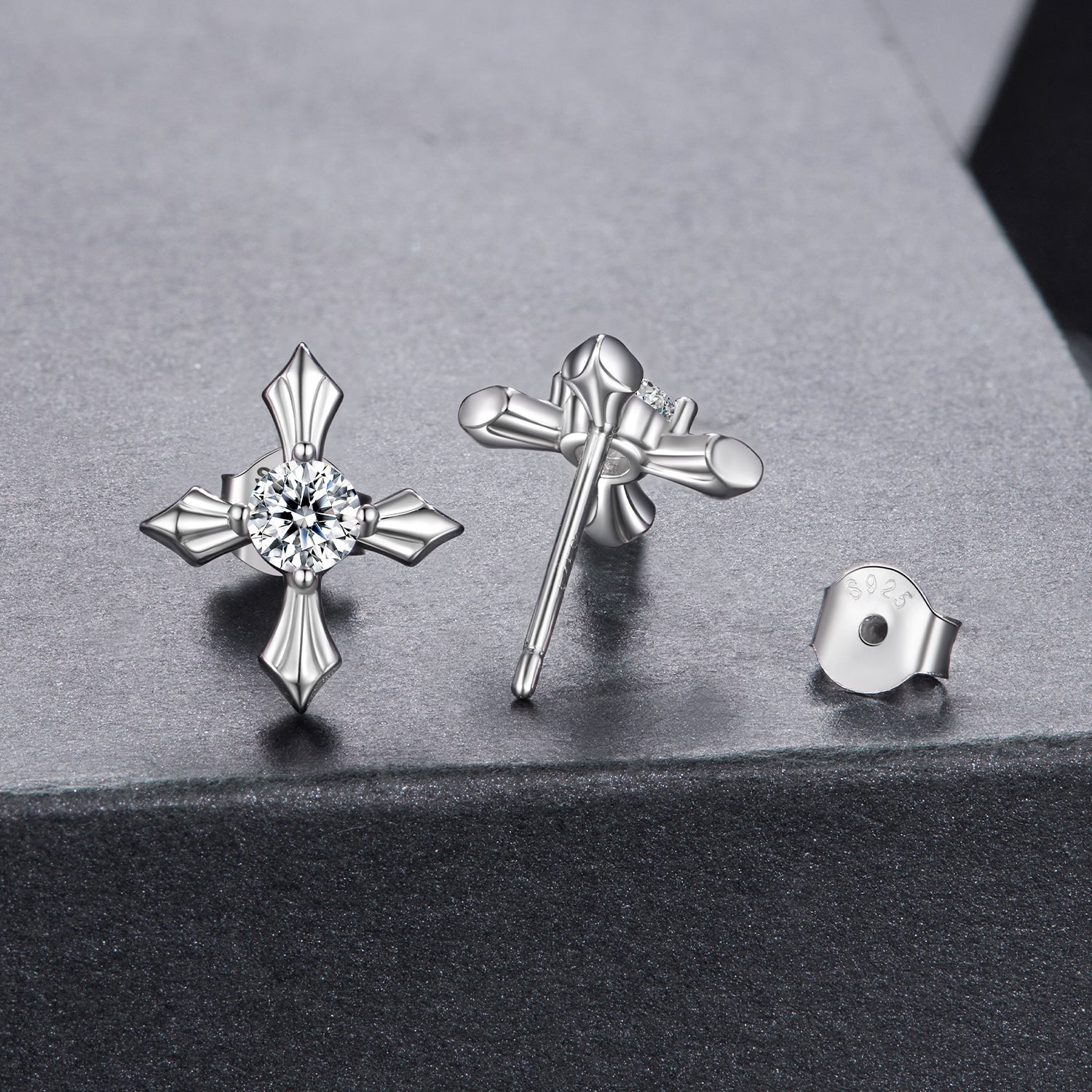 925 Sterling Silver 0.30 Carat Genuine Moissanite Earrings for Women