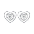 925 Sterling Silver White Gold Plated CZ Earrings
