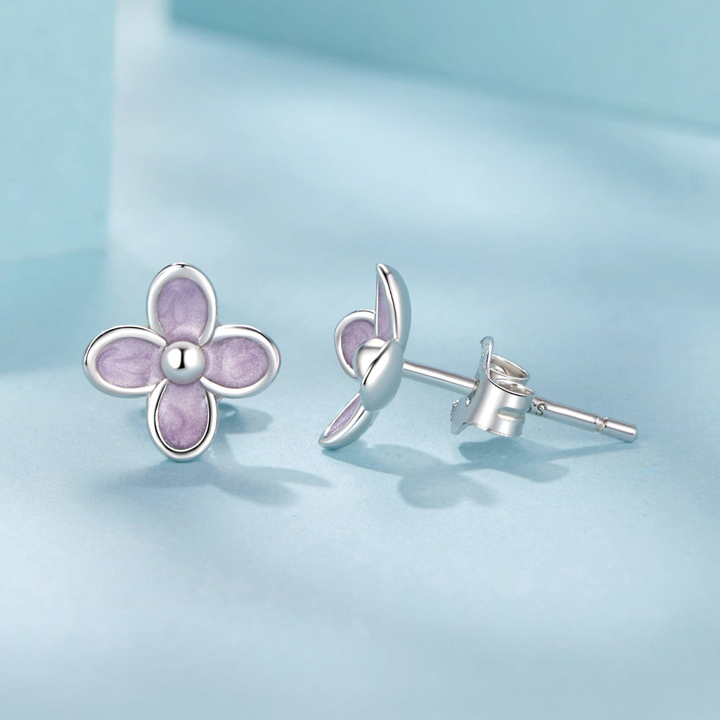 925 Sterling Silver Earrings with Enamel Process for Women