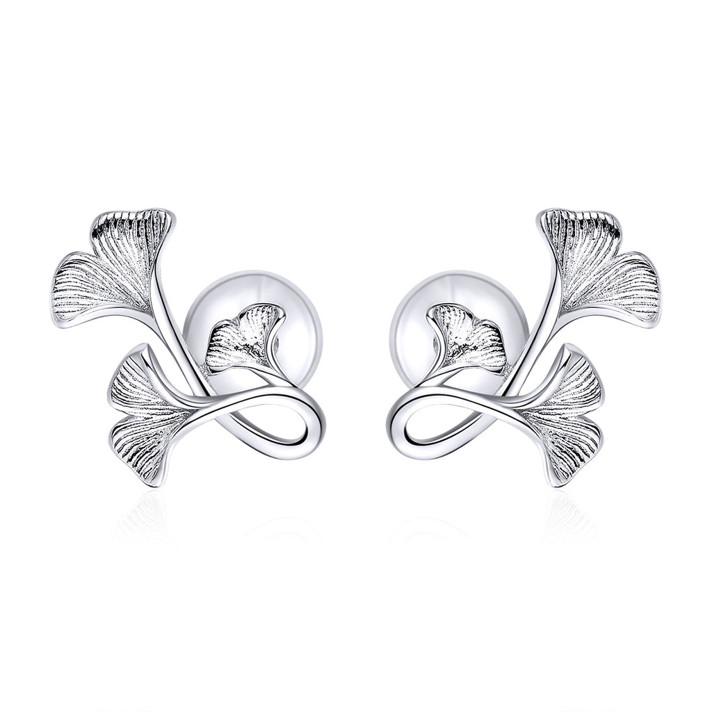 925 Sterling Silver Plated Platinum Wiredrawing Earrings