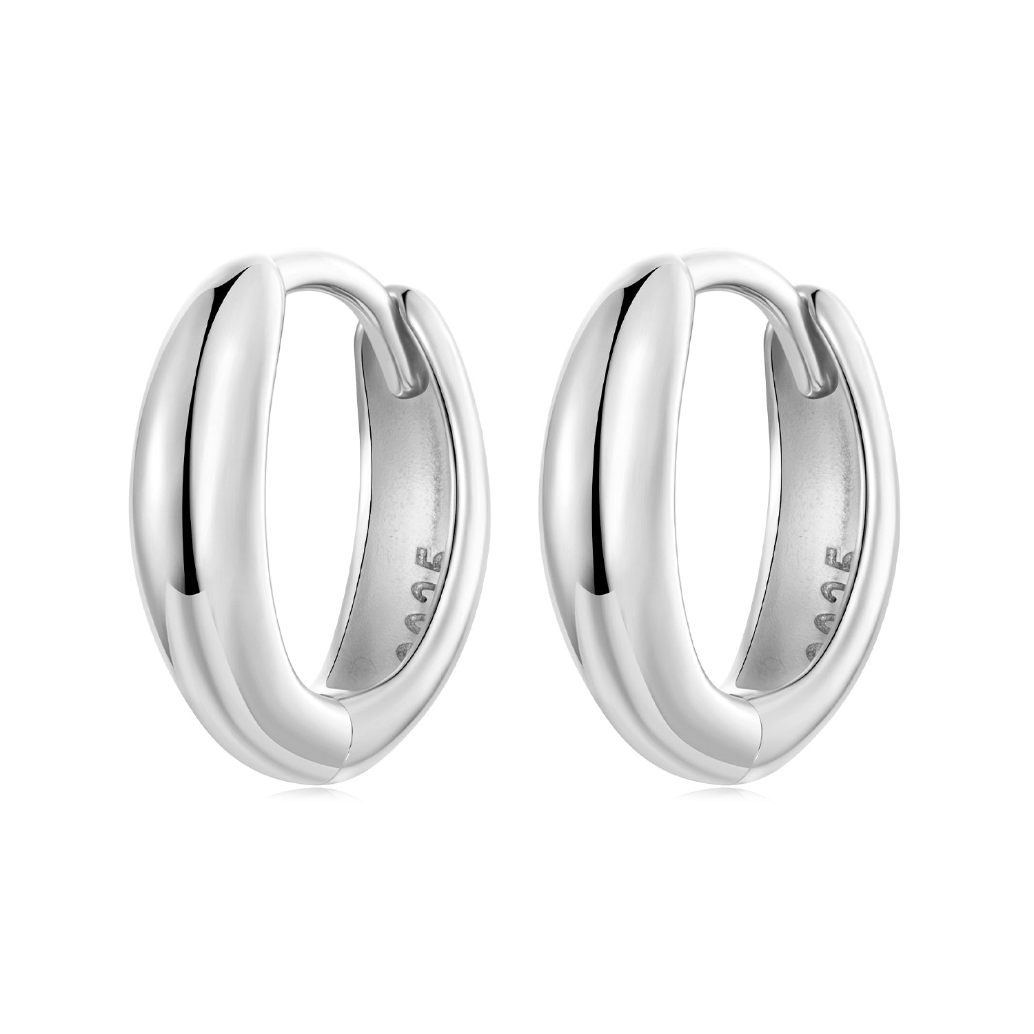 925 Sterling Silver Oxidized Hoop Earrings for Women
