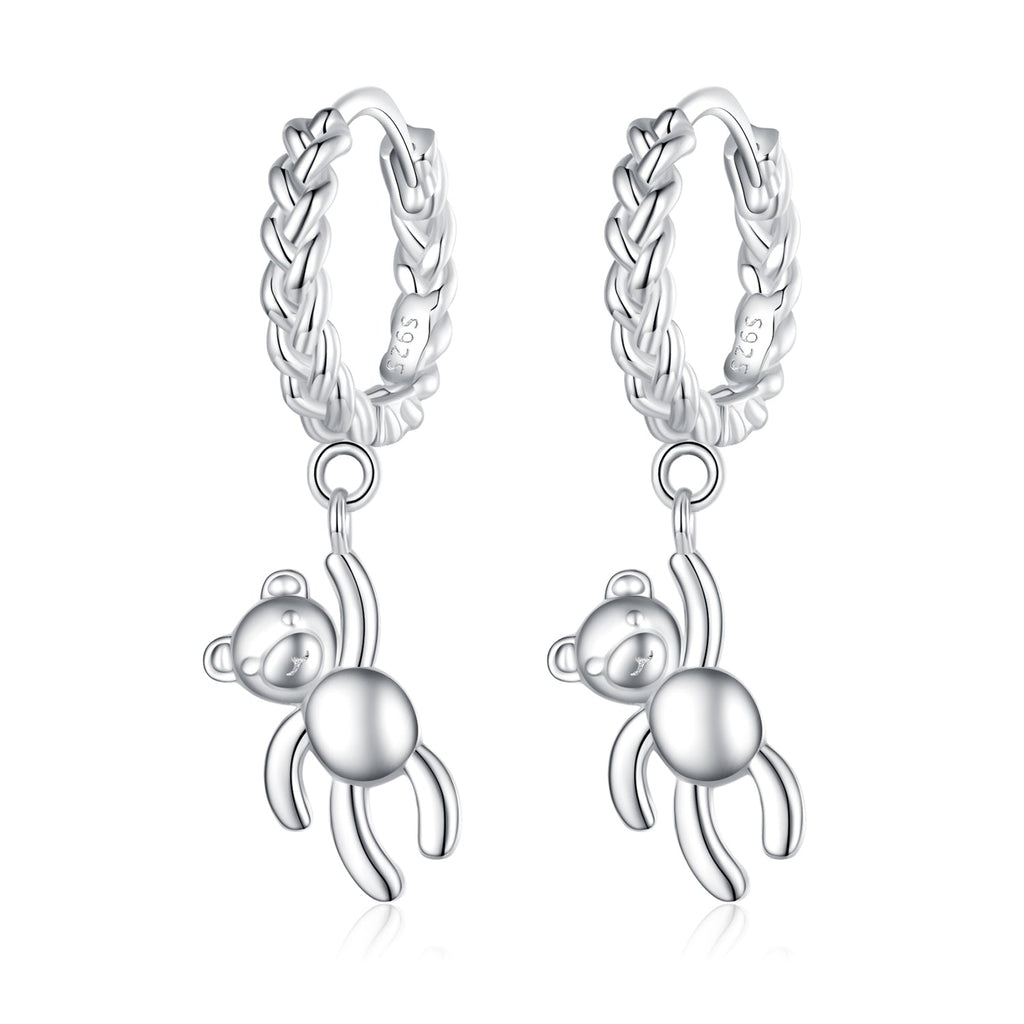 925 Sterling Silver Plated Platinum Earrings