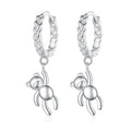 925 Sterling Silver Plated Platinum Earrings