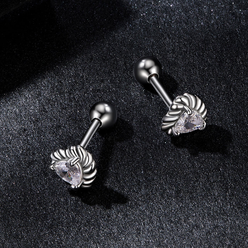 925 Sterling Silver Moissanite 0.15ct Earrings for Women