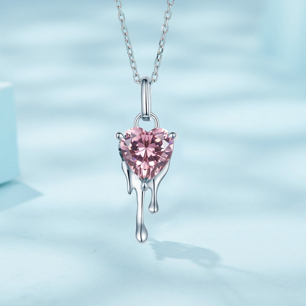 925 Sterling Silver Adjustable Necklace with Pavé Setting CZ & Pendant for Women