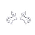 S925 Sterling Silver Plated Platinum Earrings