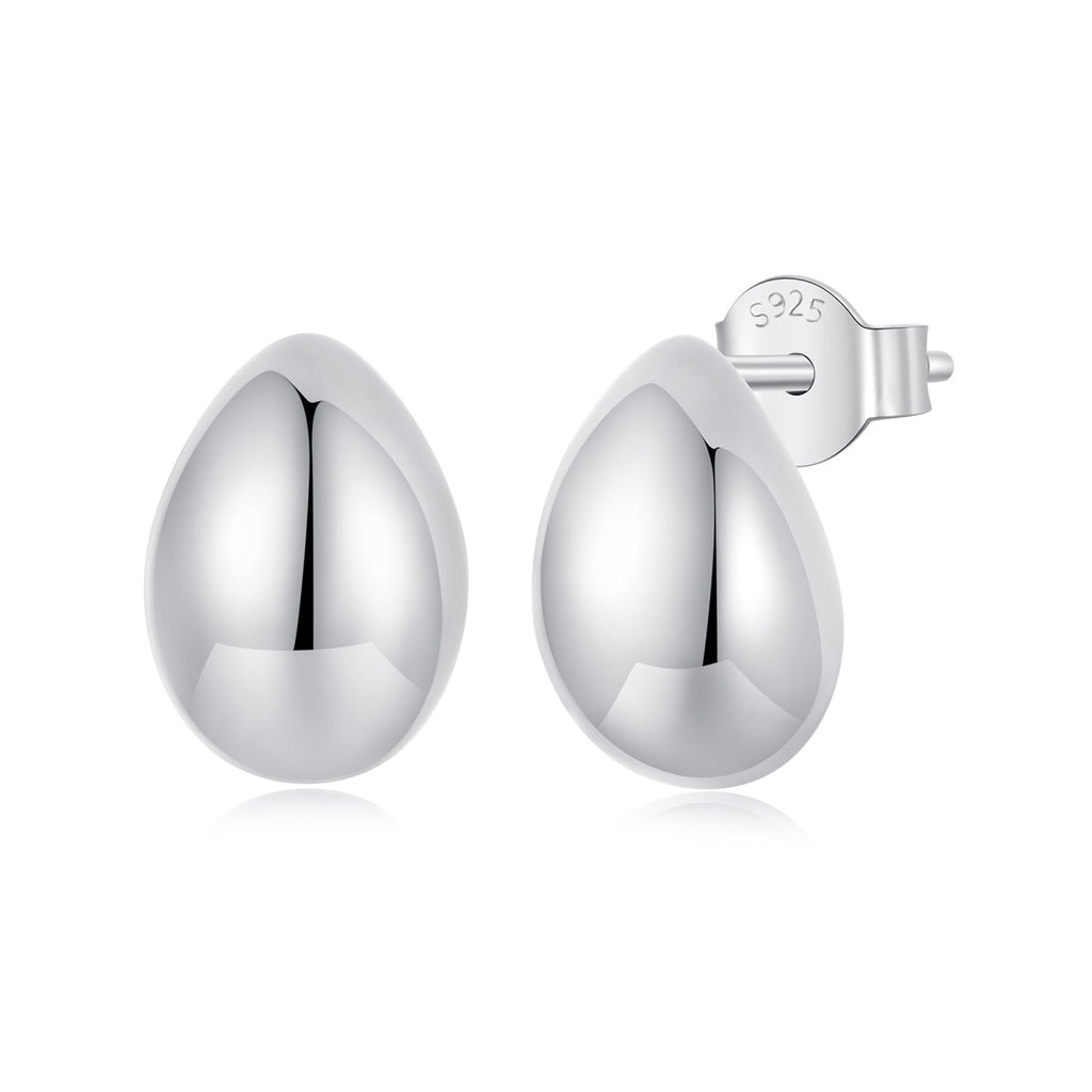925 Sterling Silver Earrings 10x7mm with Oxidized Silver for Women