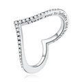 925 Sterling Silver Oxidized Size 6.0 Pavé CZ Ring for Women