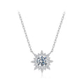 925 Sterling Silver 0.5 Carat Moissanite Necklace in White Gold Plating for Women