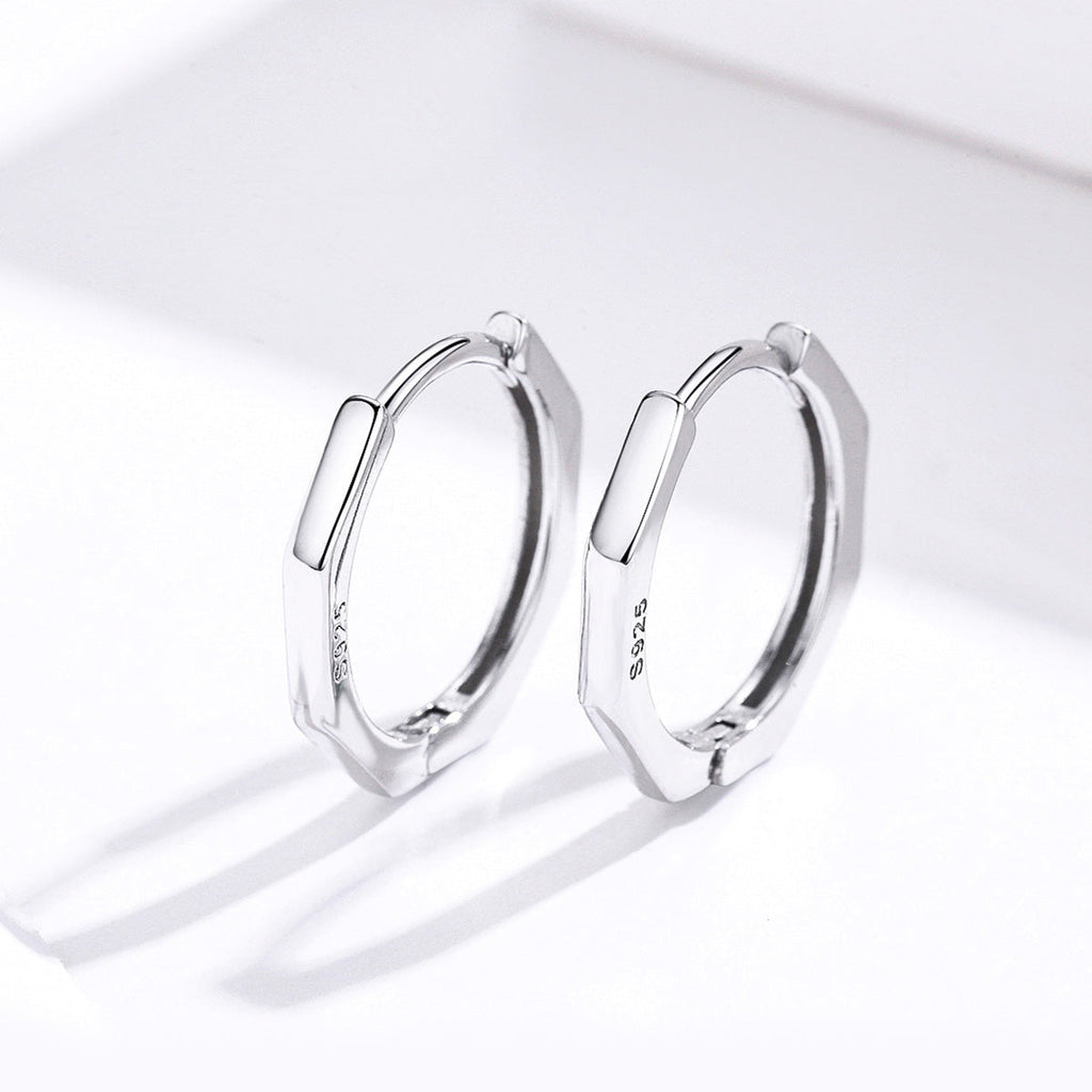 925 Sterling Silver Earrings 1.6*1.5 Size for Unisex