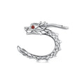 925 Sterling Silver CZ Oxidized Earrings 0.5*1.3cm for Women