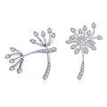 925 Sterling Silver Jewelry Set with Pavé Setting CZ, 2.0*1.4cm