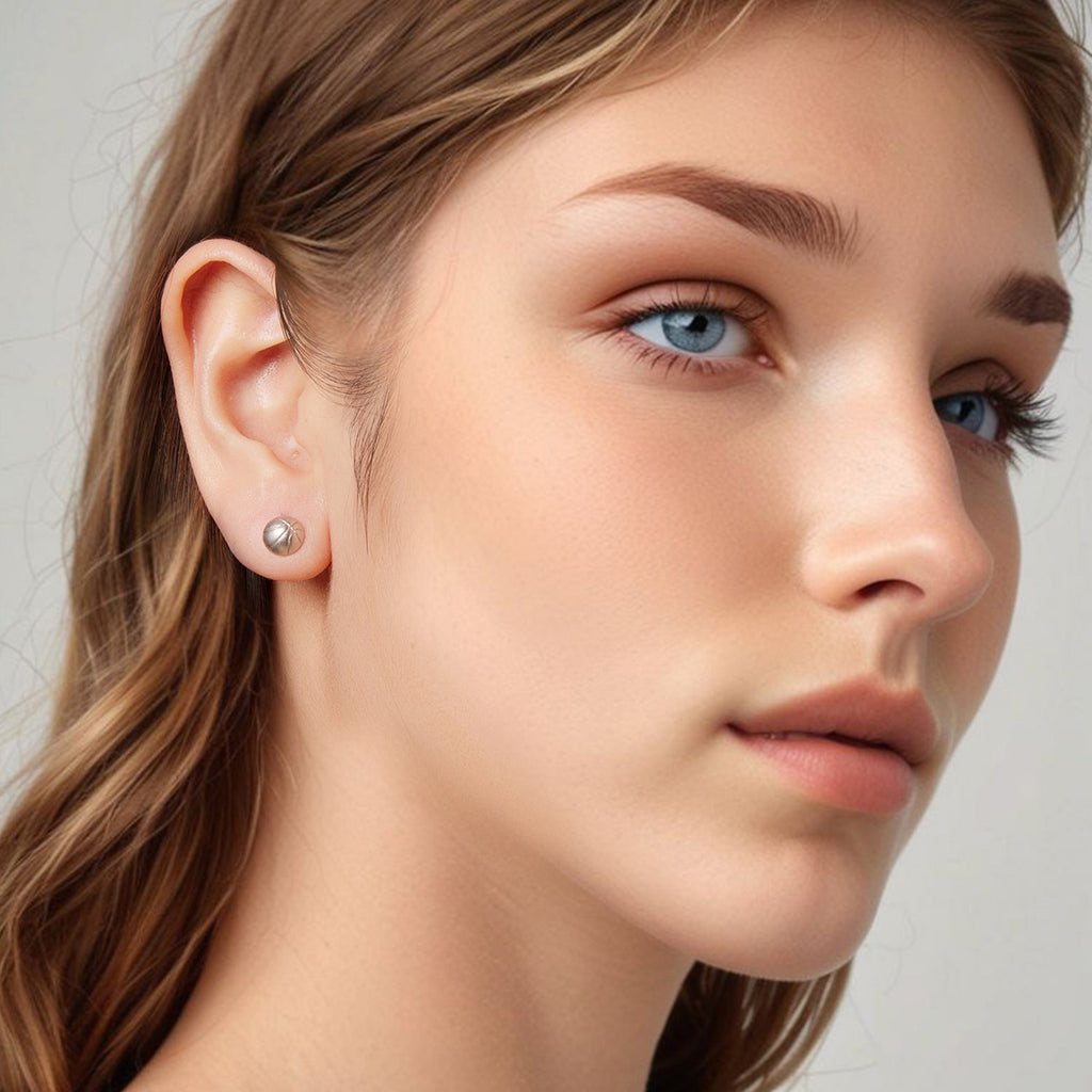 925 Sterling Silver Plated White Gold Earrings