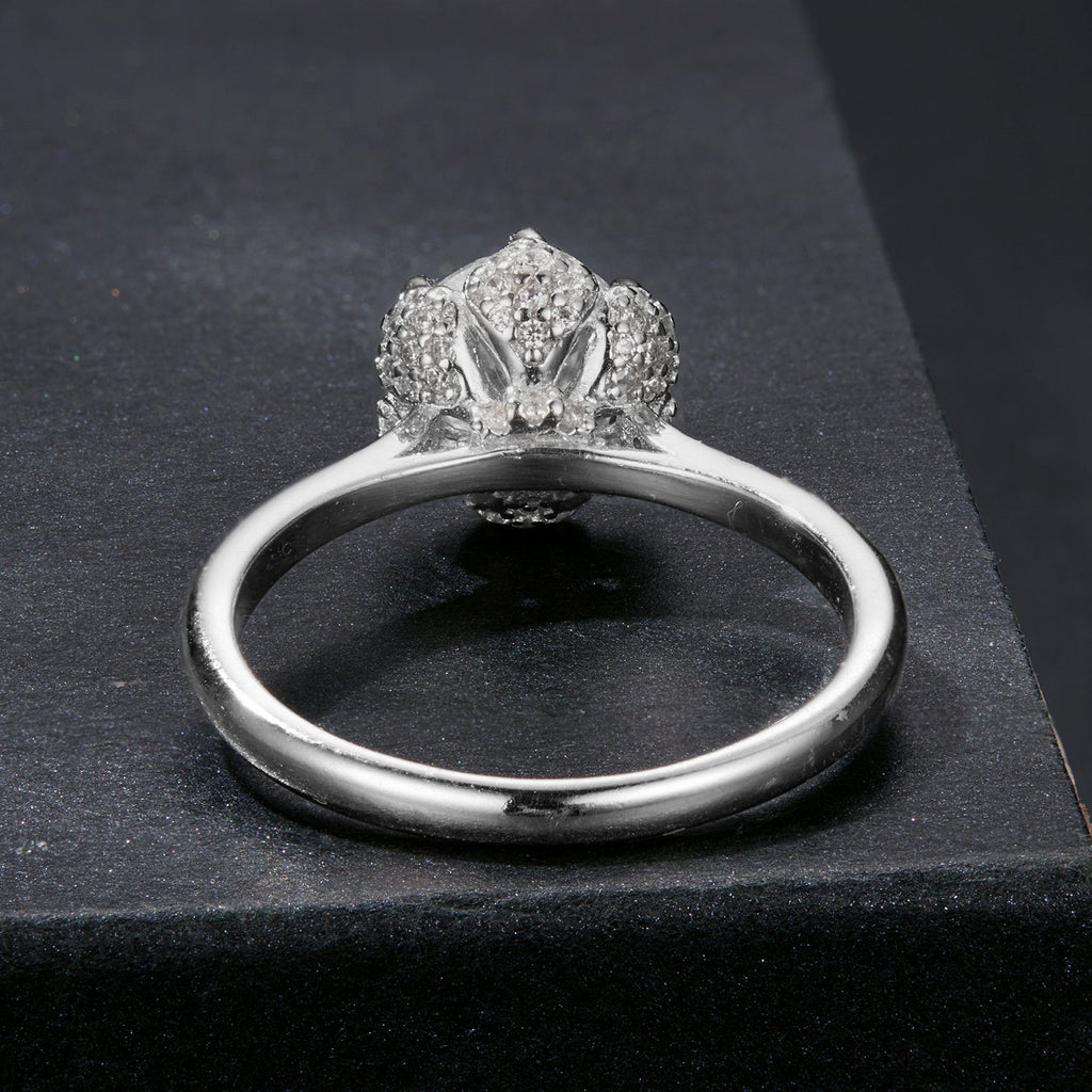 925 Sterling Silver Moissanite Ring 1ct Size 6 White Gold Plated for Women