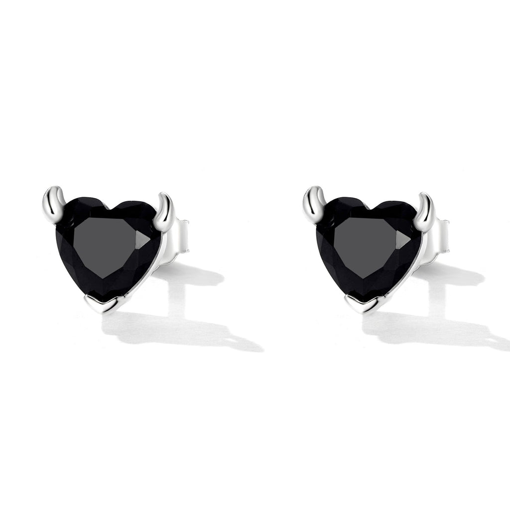925 Sterling Silver Oxidized CZ Earrings for Women