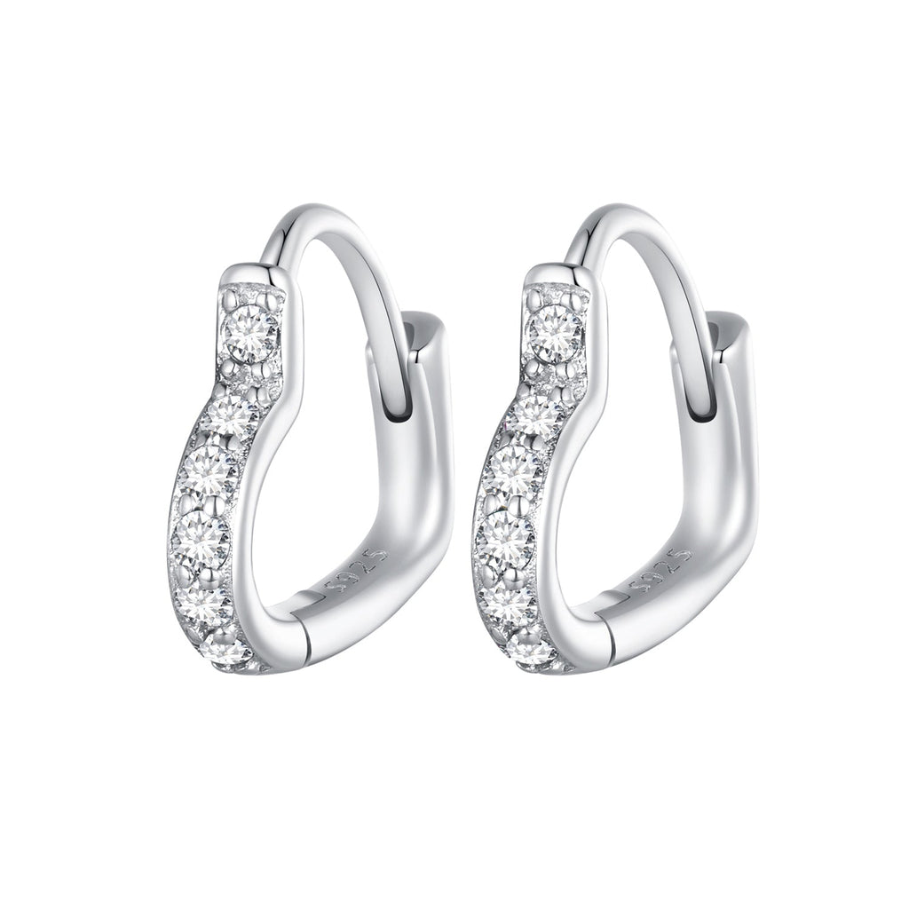 925 Sterling Silver Earrings with Pavé Setting CZ for Women