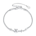 925 Sterling Silver Adjustable Moissanite & Natural Pearl Bracelet for Women