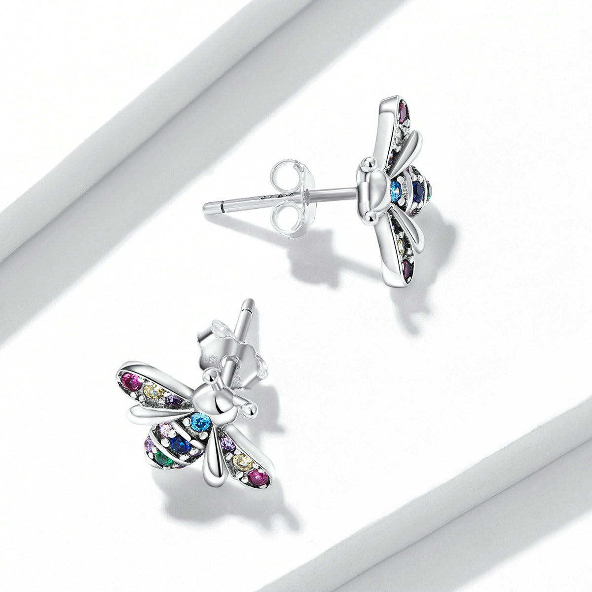 925 Sterling Silver Pavé Setting CZ Earrings for Women