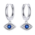 S925 Platinum Plated Pavé Setting CZ Earrings - 1.9*1cm - Women's Jewelry