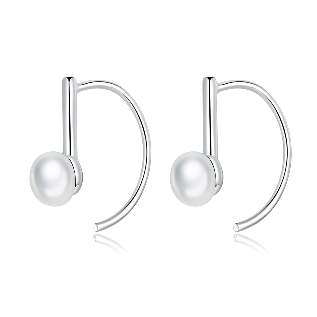 925 Sterling Silver Earrings in Rose Gold with Beads for Women