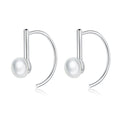 925 Sterling Silver Earrings in Rose Gold with Beads for Women