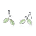 925 Sterling Silver Earrings with Synthetic Opal 1.5*1.3cm