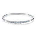 925 Sterling Silver & Moissanite White Gold Plated Bracelet with 0.5cm Moissanite for Women