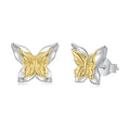 925 Sterling Silver White Gold Plated Small Earrings