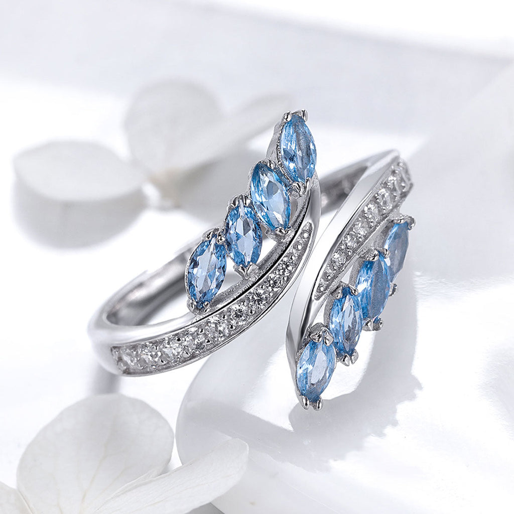 925 Sterling Silver Plated Platinum Pavé CZ Ring for Women