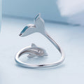 925 Sterling Silver Enamel Plated Puffer Fish Ring