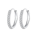 925 Sterling Silver Pavé Setting Gold Plated Earrings for Women