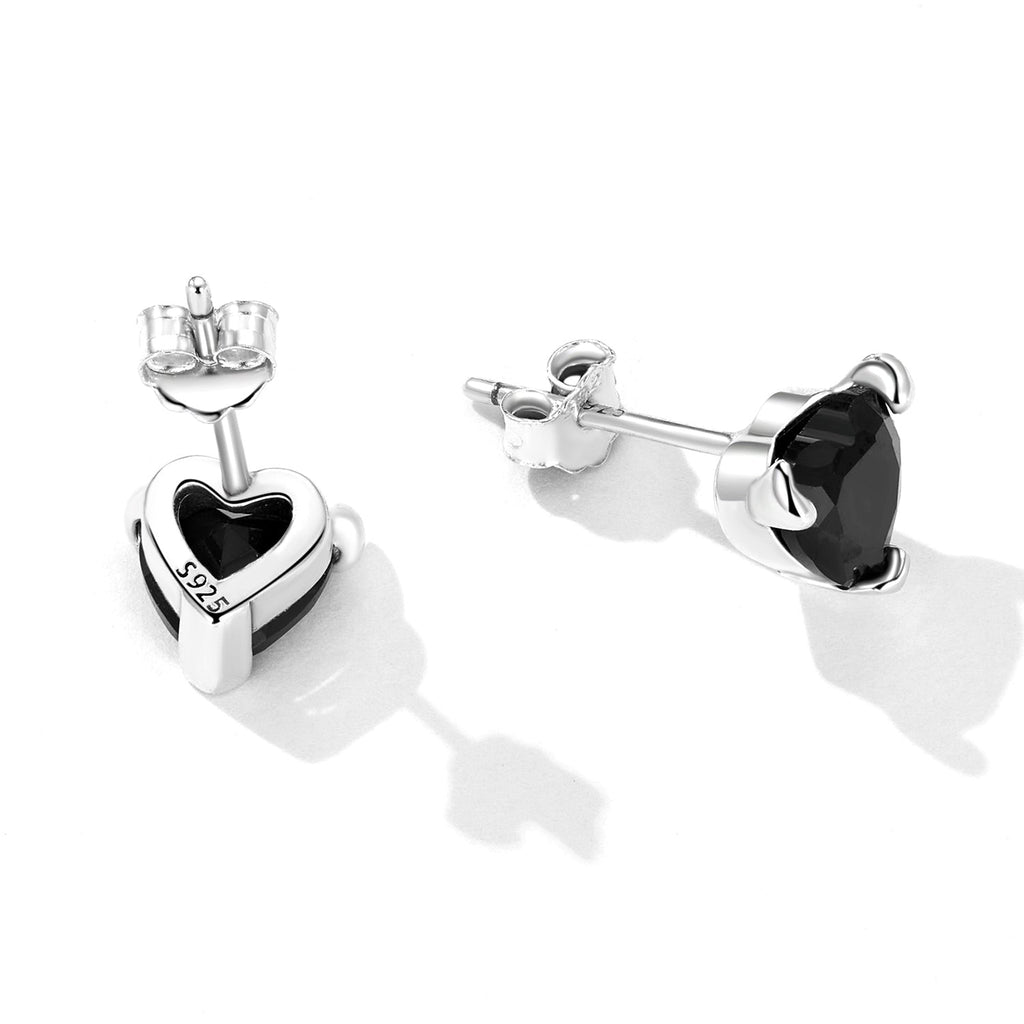 925 Sterling Silver Oxidized CZ Earrings for Women