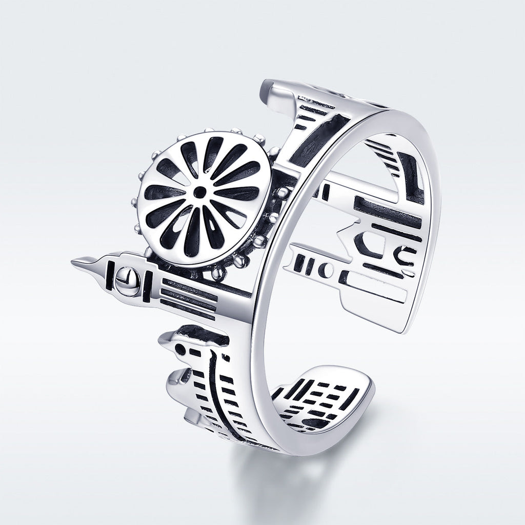 S925 Sterling Silver 1.2 cm Wide Ring