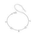 925 Sterling Silver & Plated White Gold CZ Bracelet